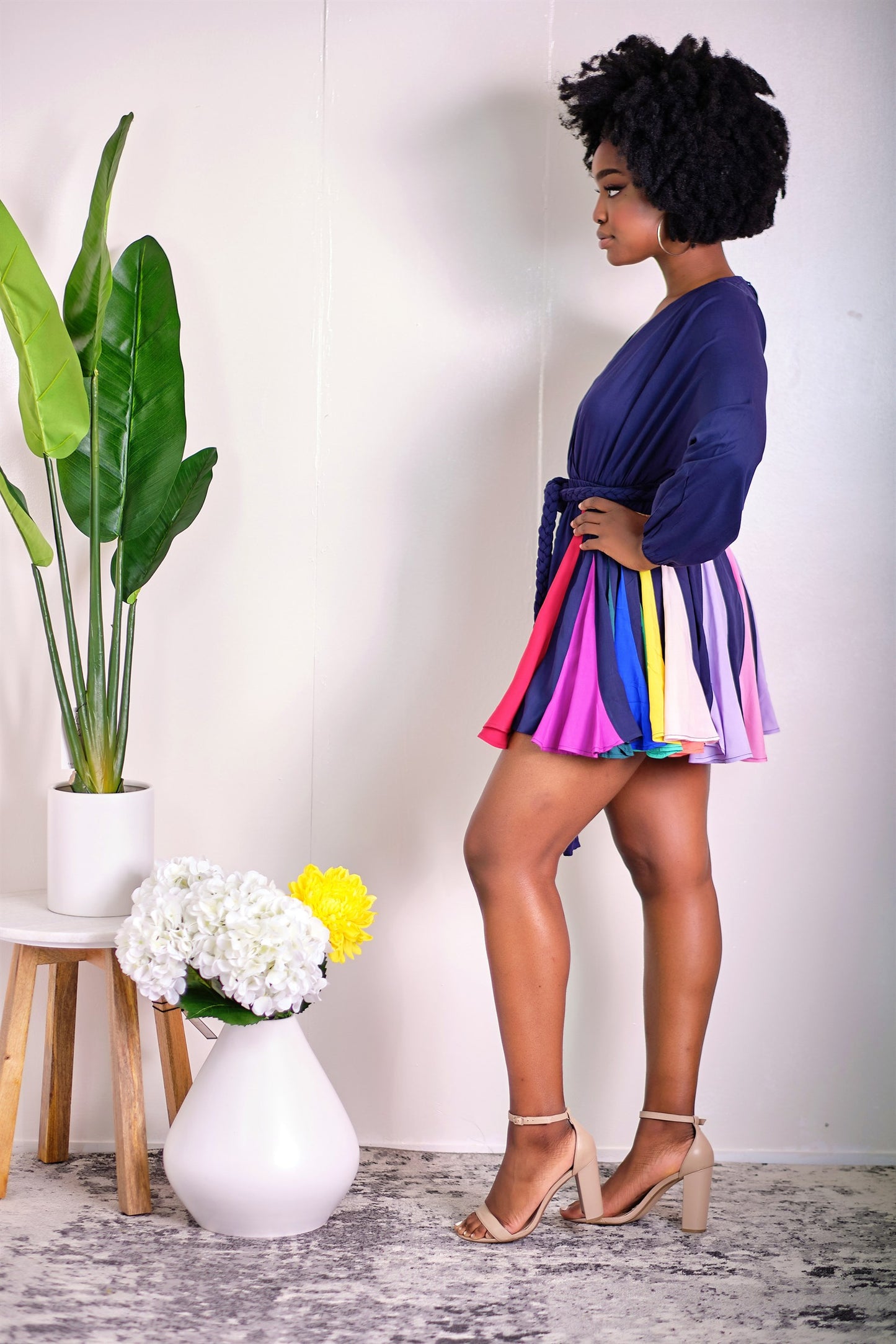 Walking On Rainbows Mini Skater Dress