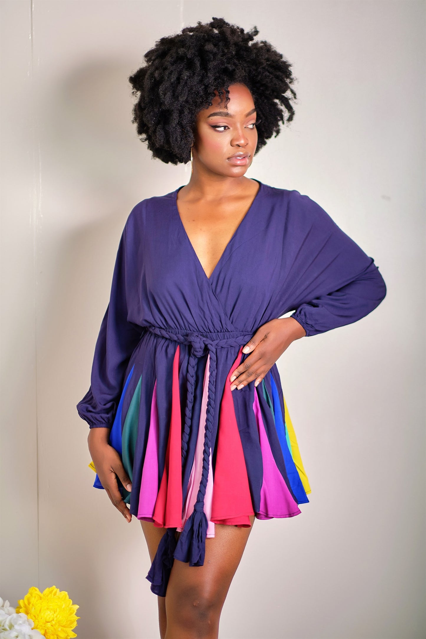 Walking On Rainbows Mini Skater Dress