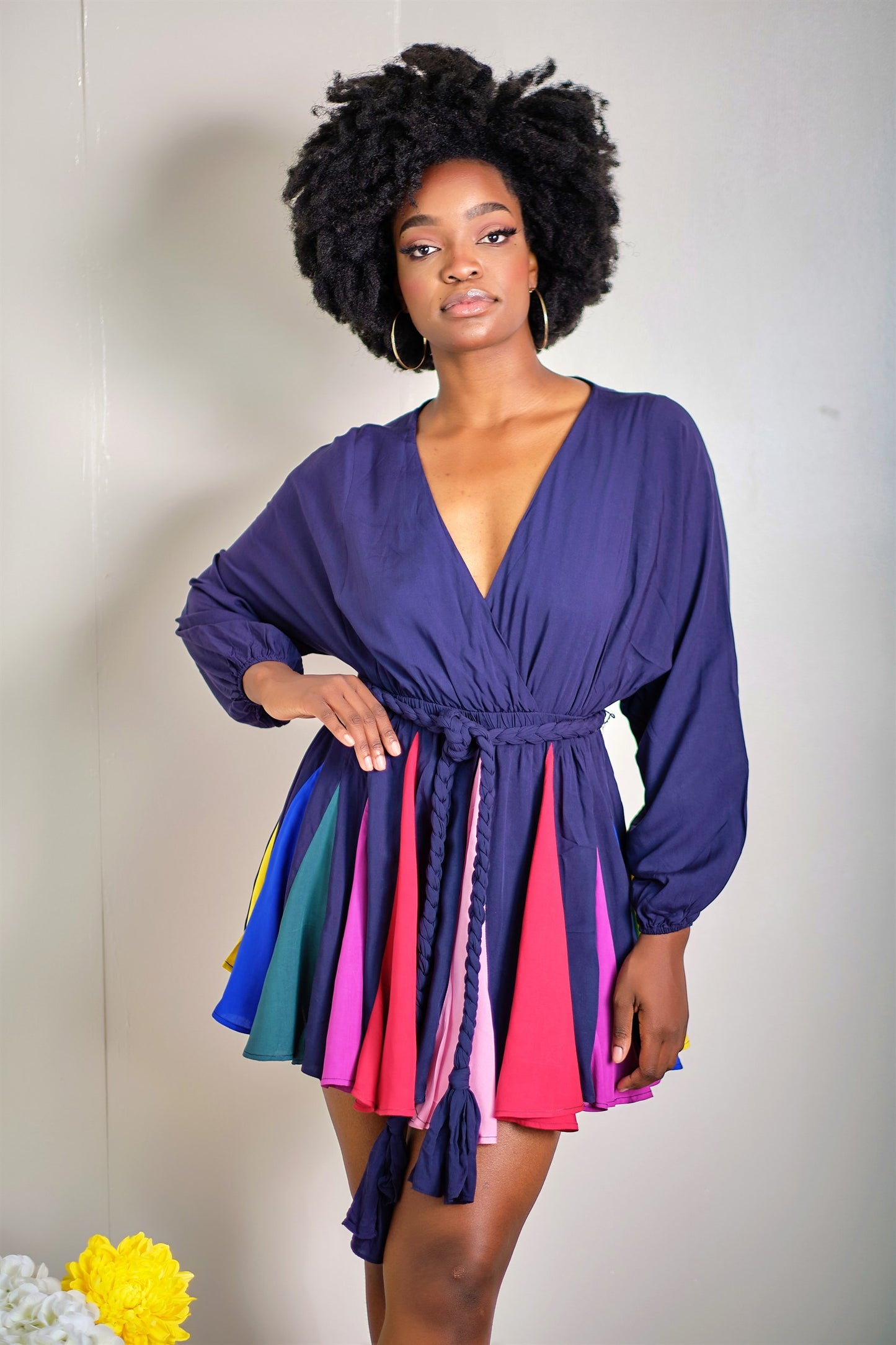 Walking On Rainbows Mini Skater Dress