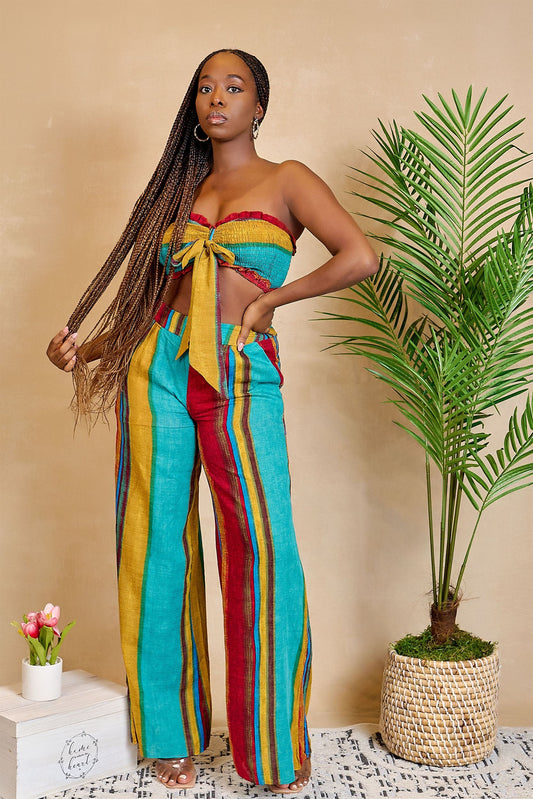 Vacation Me Baby Rainbow Tropical Two Piece Set