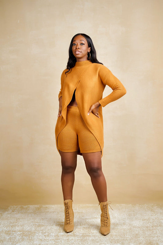 Urenna Tunic Sweater Set (Available in Rust and Olive)