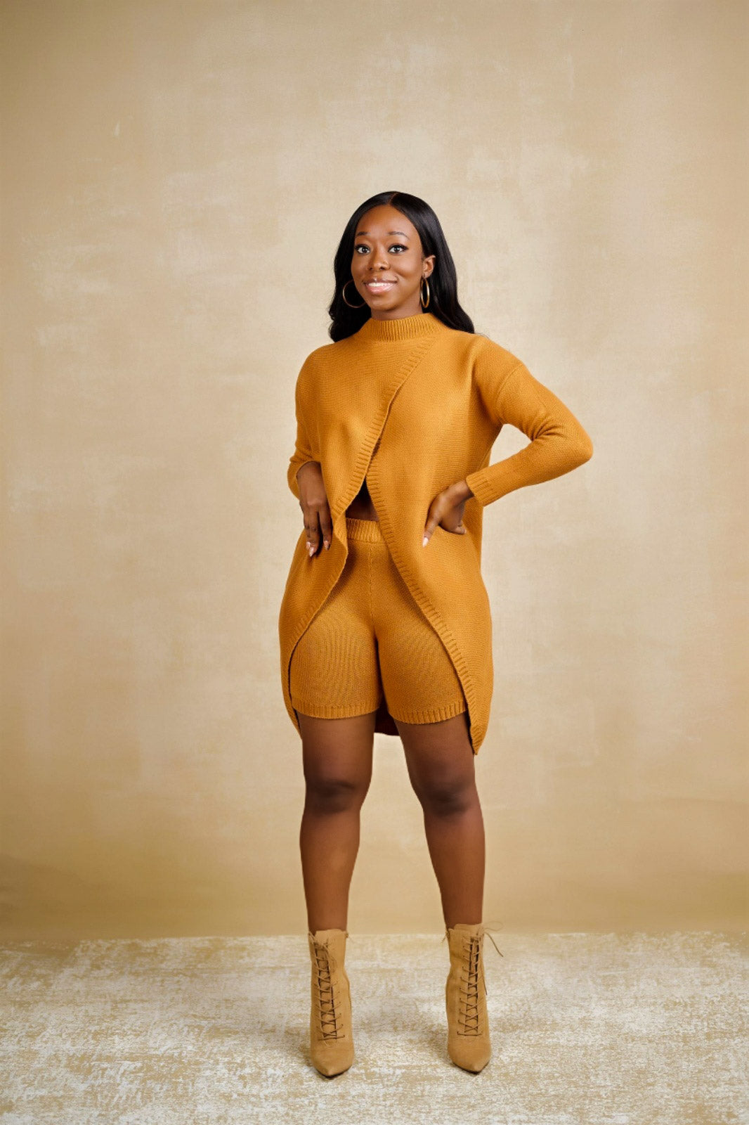 Urenna Tunic Sweater Set (Available in Rust and Olive)