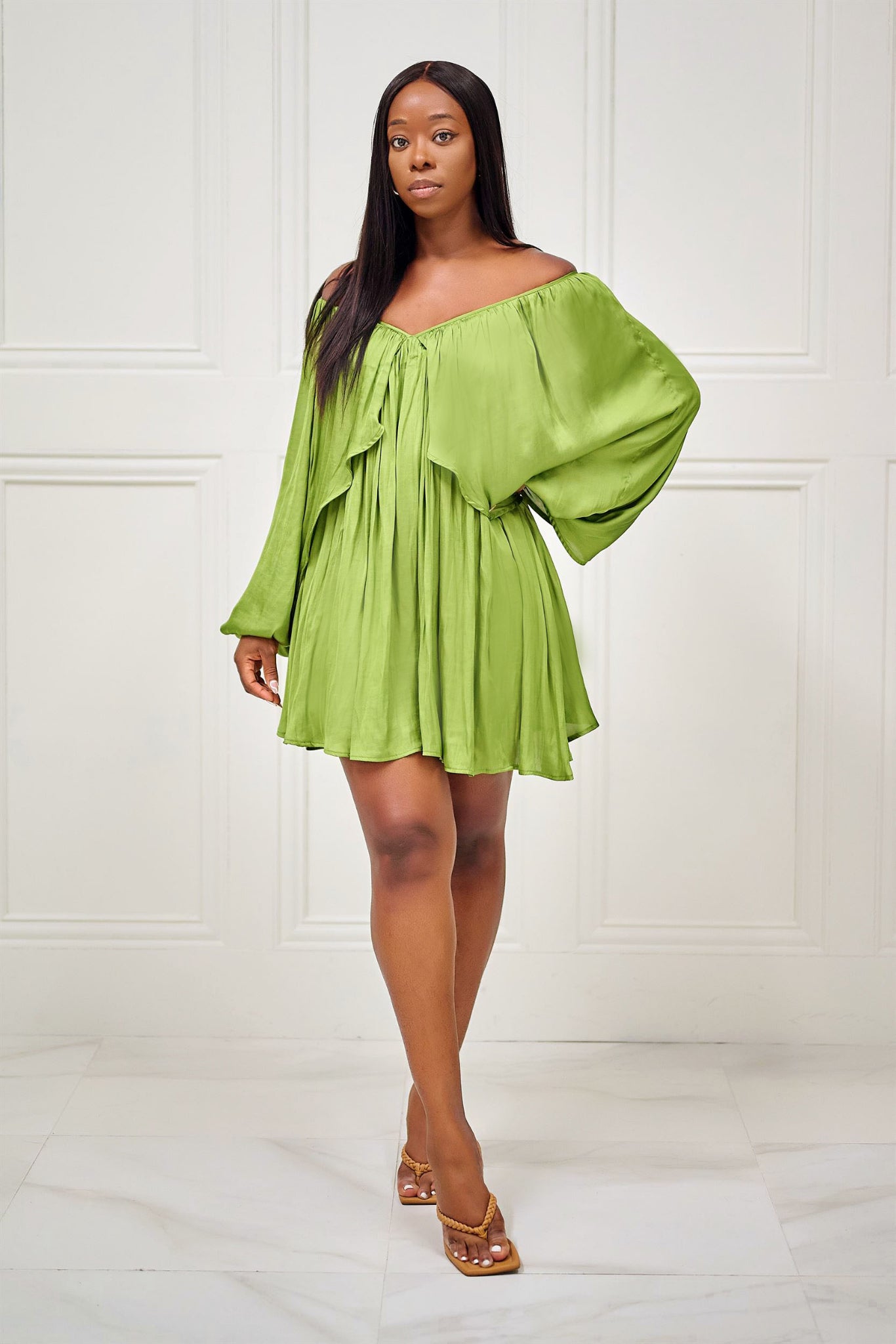 Green 2025 dress flowy