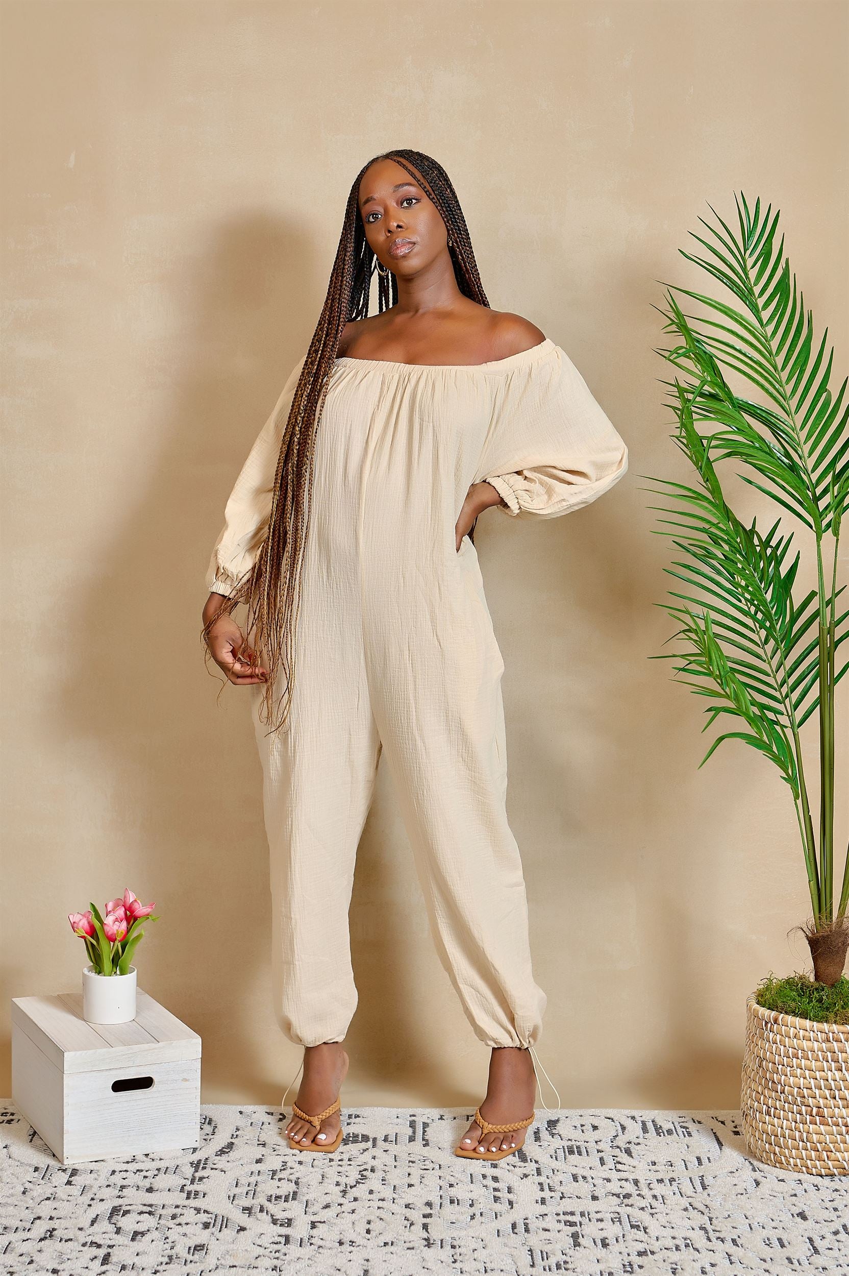 Jumpsuit with shoulder ties online