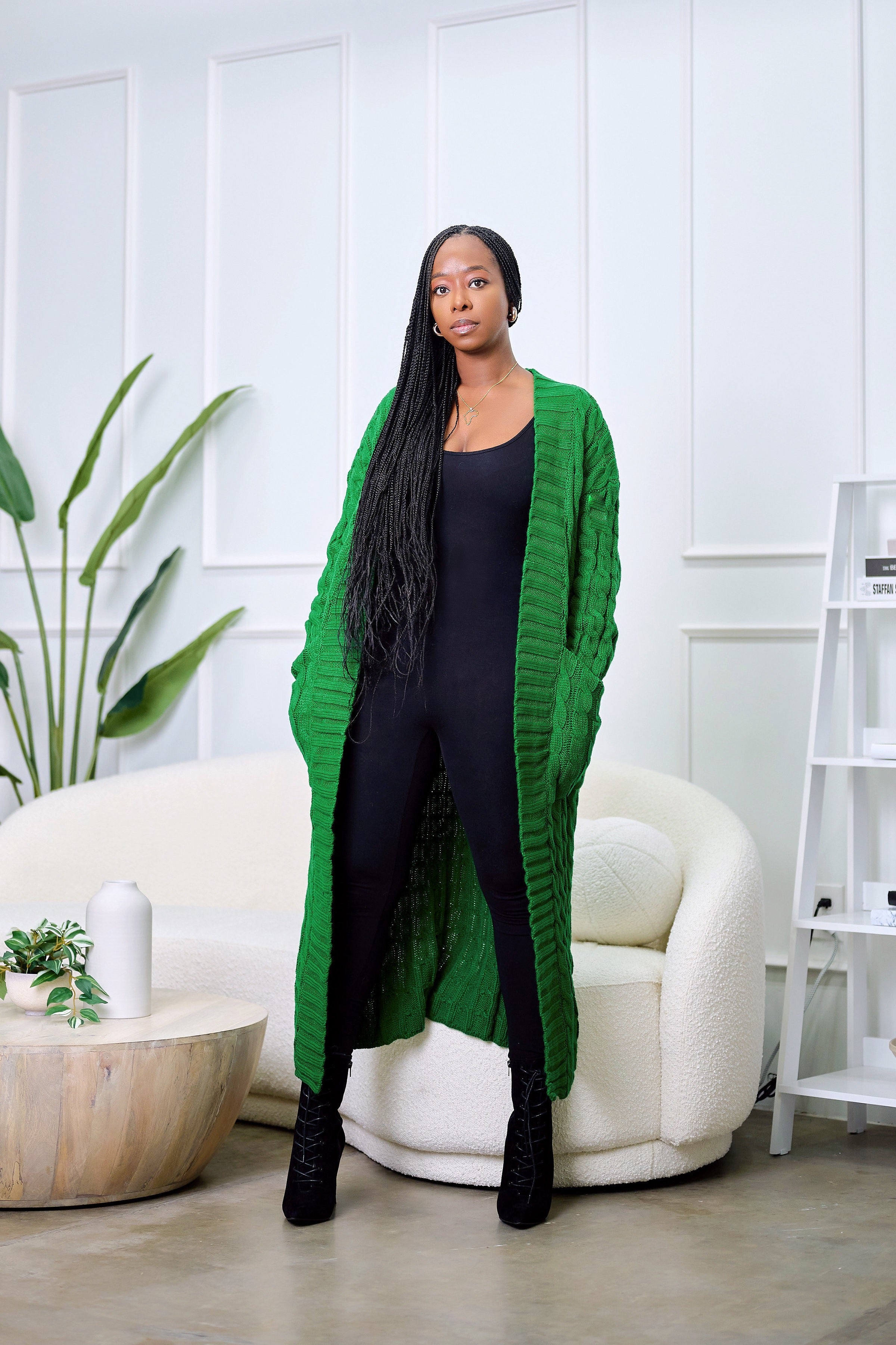 Chunky hotsell green cardigan